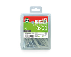 Дюбель-гвоздь GL, 8x60 потай, нейлон, ЕКТ (пласт.конт./30шт)