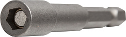 Насадка шестигранная магнитная 9х45мм 1/4" CrV ЕКТ (упак/10шт)