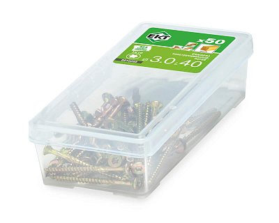 Саморез конструкционный 3.0x40, потай, желтый цинк, ЕКТ (мини-конт./50шт)