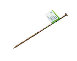 Саморез усиленный по дереву TORX30 6.0x200, потай, желт. цинк (с этик./1шт)