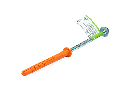 Рамный дюбель с шурупом RD-H 10x100 цилиндр, НЕЙЛОН, ЕКТ (с этик./1шт)