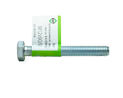 Болт с шестигранной головкой М12х90/90, DIN933 (ГОСТ 7798-70), прочн. 8.8, цинк, ЕКТ (с этик./1шт)