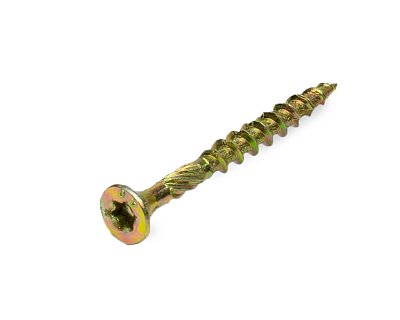 Саморез усиленный по дереву SKS, TORX25, 5.0x50, потай, желт. цинк (упак/500шт)
