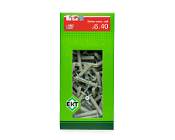 Дюбель-гвоздь GL, 6x40 гриб, нейлон, ЕКТ (кор. с окном/180шт)