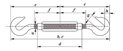Талреп (крюк-крюк) М20, DIN1480 (шт)