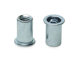 Заклепка резьб. M5x13.0/0525,ст.,оцинк.,цил.борт,насечка на теле и борт. (упак/200шт)
