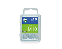 Шайба стопорная M10, с наружными зубьями, DIN6798A, цинк (упак/10шт)