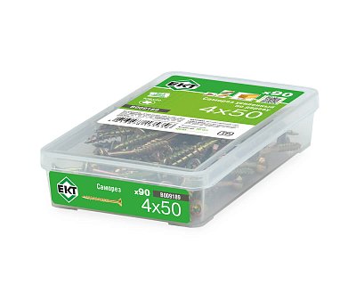 Саморез усиленный по дереву TORX20 4.0x50, потай, желт. цинк (упак/90шт)