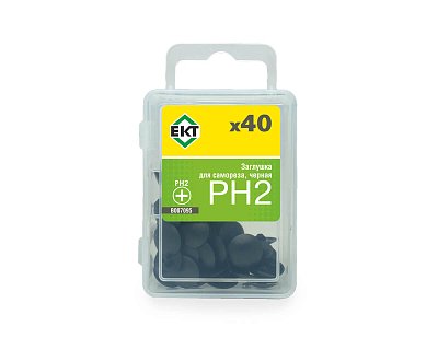 Заглушка декоративная под саморезы PH2, черная (упак/40шт)