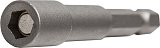 Насадка шестигранная магнитная 9х45мм 1/4" CrV ЕКТ (упак/10шт)