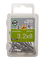 Заклепка вытяжная 3.2x8, нерж.сталь/нерж.сталь, ЕКТ (упак/20шт)