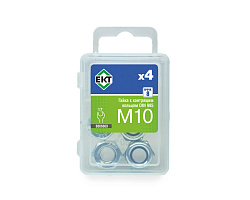 Гайка   М10 с контрящим кольцом, DIN 985, цинк, прочн.8 (упак/4шт)