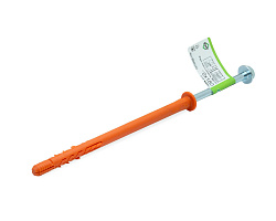 Рамный дюбель с шурупом RD-H 10x180 цилиндр, НЕЙЛОН, ЕКТ (с этик./1шт)