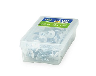 Саморез с п/ш, острый 4.2х16 RAL9003 (упак/100шт)