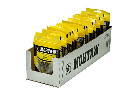 Саморез универсальный 4.0x60, желтый цинк, дой-пак S, МОНТАЖ (пакет/25шт)
