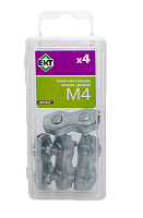 Зажим для стальных канатов 4 мм, двойной, оцинк. (упак/4шт)