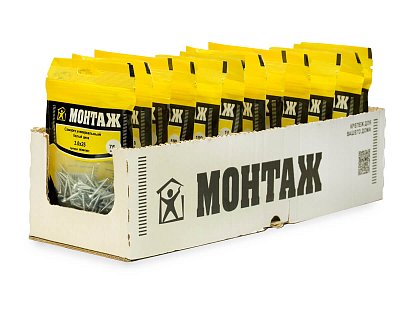 Саморез универсальный 3.0x25, белый цинк, дой-пак S, МОНТАЖ (пакет/75шт)