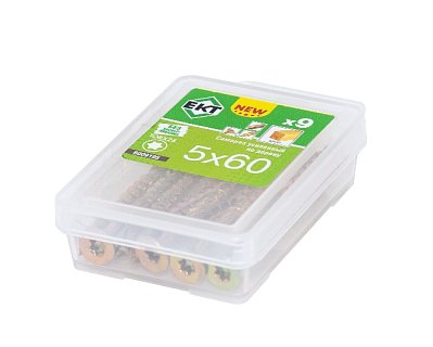 Саморез усиленный по дереву TORX25 5.0x60, потай, желт. цинк (упак/9шт)