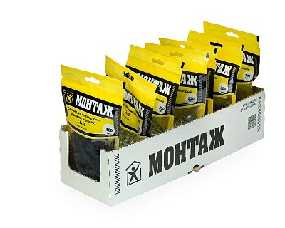 Саморез для гипсокартона 3.5x45, редкий шаг (к дереву), фосфат, дой-пак M, МОНТАЖ (пакет/180шт)
