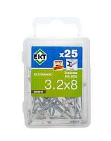 Заклепка    3.2х8, алюминий/сталь, RAL9003 (белый сигнальный) (упак/25шт)