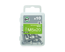 Болт с шестигранной головкой M5х20, DIN933, НЕРЖ. СТАЛЬ, ЕКТ (упак/10шт)