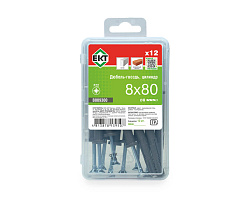 Дюбель-гвоздь GL, 8x80 цилиндр, п/п, ЕКТ (пласт.конт./12шт)