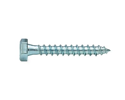 Саморез с 6-гранной головкой, 6.0x40 острый, цинк, ЕКТ (упак/10шт)