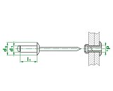 Заклепка вытяжная ISO 15979 4.8х10, St/St (упак/500шт)