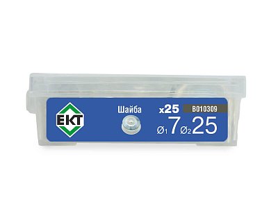 Шайба для поликарбоната, 7x25, прозрачная, ЕКТ (пласт.конт./25шт)
