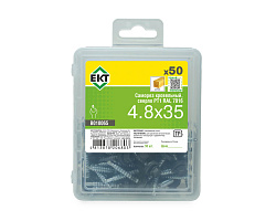 Саморез кровельный с резин. прокл. 4.8x35, сверло PT1, RAL7016, в пласт. контейнере, ЕКТ (упак/50шт)