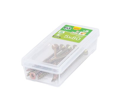 Саморез усиленный по дереву TORX25 5.0x80, потай, желт. цинк (упак/8шт)