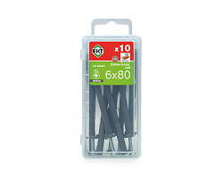 Дюбель-гвоздь GL, 6x80 гриб, п/п, ЕКТ (мини-конт./10шт)