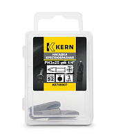 Насадка крестообразная PH3х25мм 1/4" S2 в боксе KERN (упак/3шт)