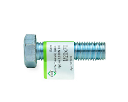 Болт с шестигранной головкой М20х70, DIN933, прочн. 8.8, цинк, ЕКТ (с этик./1шт)