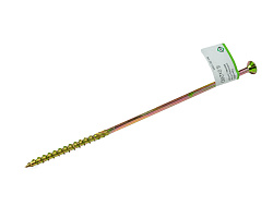 Саморез конструкционный по дереву TORX40 8.0x280, потай, желт. цинк (с этик./1шт)