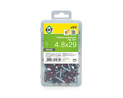 Саморез кровельный 4,8х29 RAL 3011 (красно-коричневый), в пласт. контейнере (упак/50шт)