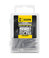 Насадка крестообразная PH2х25мм 1/4" S2 в боксе KERN (упак/10шт)