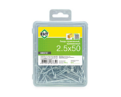 Гвоздь строительный, 2.5х50, цинк, в пласт. контейнере, ЕКТ (упак/0.4кг)