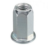 Заклепка шестигр. резьб. M6x15/0530, ст.,оцинк.,цил.борт (упак/100шт)