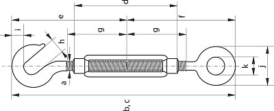 Талреп (крюк-кольцо) М10, DIN1480 (упак/100шт)