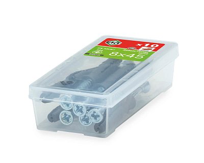 Дюбель-гвоздь GL, 8x45 потай, п/п, ЕКТ (мини-конт./10шт)