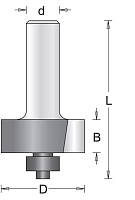 Фреза пазовая  31.7X50X12.7мм, подшипник, хвостовик 8мм, HITACHI (шт)