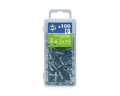 Саморез с п/ш, сверло 4.2х16 RAL6005 (упак/100шт)