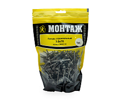 Гвоздь строительный 3.0x70, дой-пак L, МОНТАЖ (пакет/1кг)