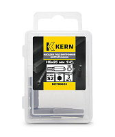 Насадка под внутренний шестигранник H6х25мм 1/4" S2 в боксе KERN (упак/3шт)