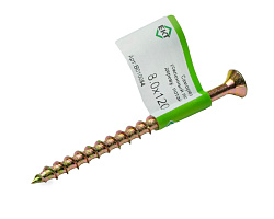 Саморез конструкционный по дереву TORX40 8.0x120, потай, желт. цинк (с этик./1шт)