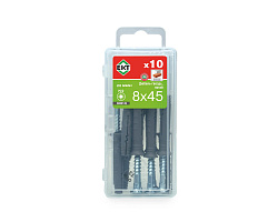 Дюбель-гвоздь GL, 8x45 потай, п/п, ЕКТ (мини-конт./10шт)