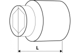 Головка сменная 1/2" 8мм, 6-гранная, CrV KERN (шт)