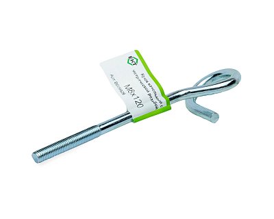 Крюк качельный с метрической резьбой M8х120, прочн. 4.8, ЕКТ (с этик./1шт)