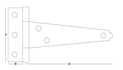 Петля воротная тавровая 100x20x60x1,5 TPV-100 (шт)